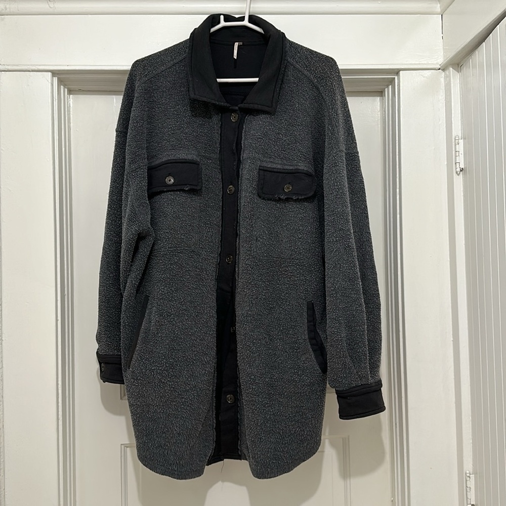 Free People Rugby Button Down Jacket